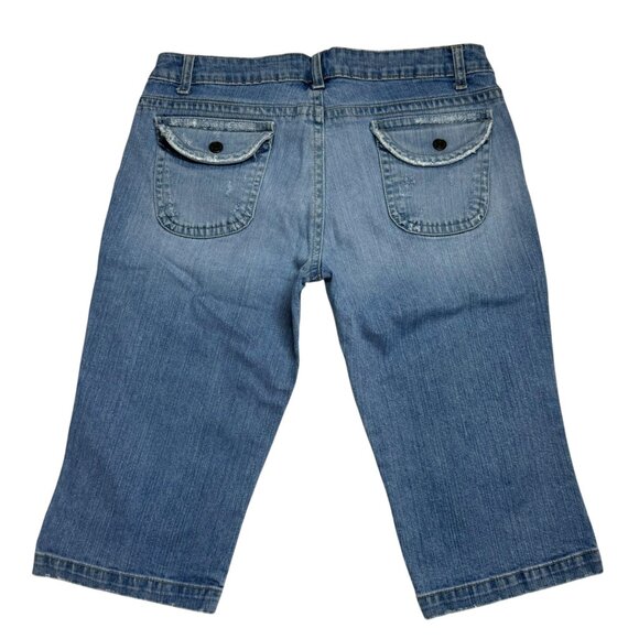 Aeropostale Blue Denim Bermuda Shorts Jeans Size 13/14 Womens Casual Style - Picture 2 of 5